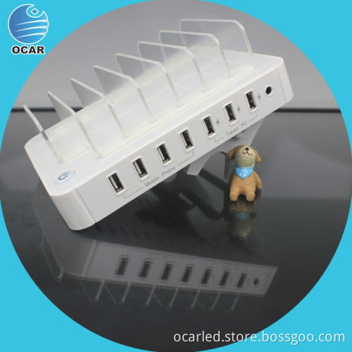 Lechance HOT sale phone pad tablet CE&ROHS 7 ports USB charging station